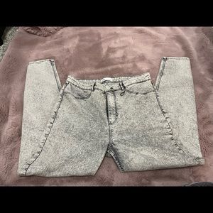 Zara High Waisted Acid wash Jeans